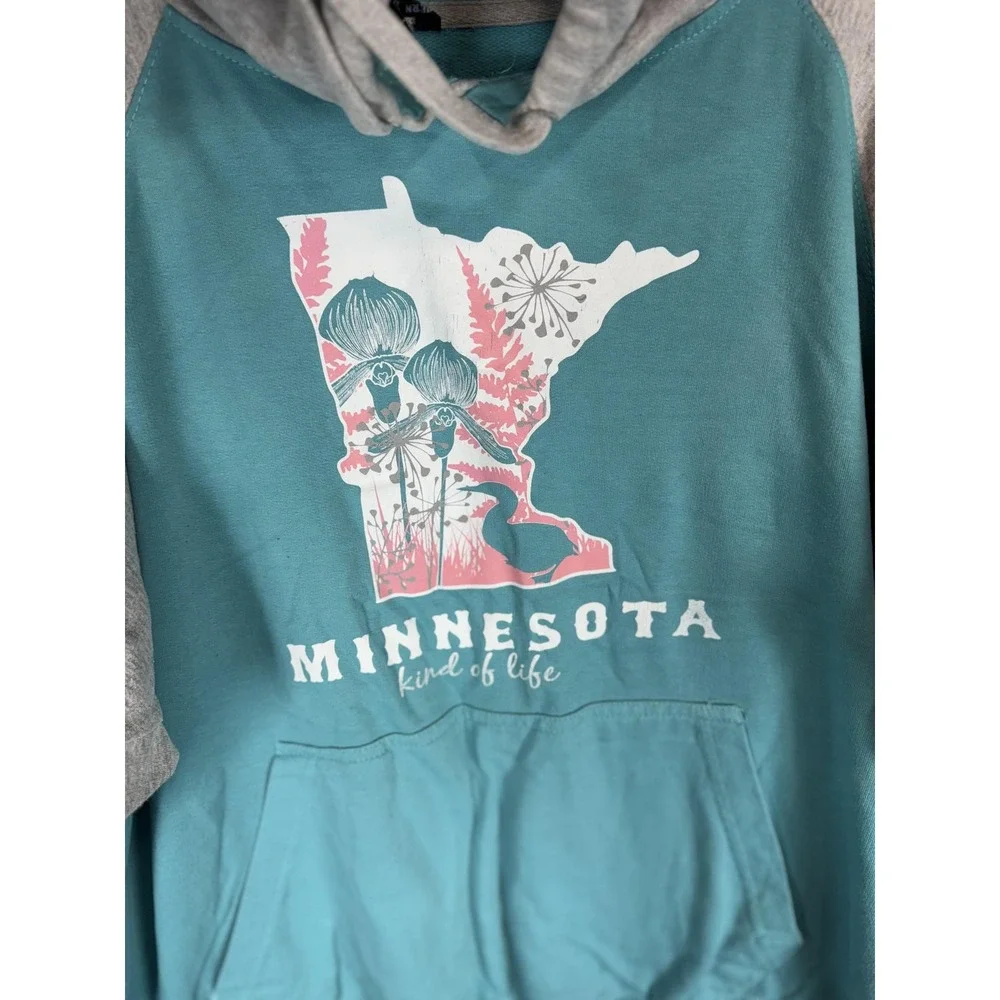 Southern Breeze Hoodie Mens Large Minnesota Kind of Life Pullover Sweatshirt